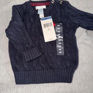 Navy Cable Knit Sweater for Baby